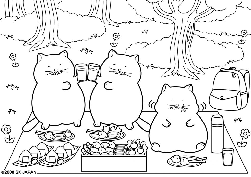 “おうちで過ごそう”第3弾～ぬりえ②～ | でぶねこ